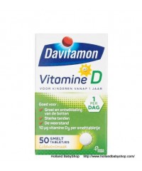 Davitamon Vitamin D melt tablets for children Lemon flavor 50 pcs